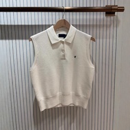 RRL Women's Knitted Sleeveless Embroidered Polo