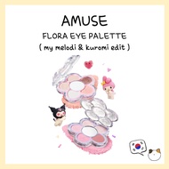 AMUSE FLORA EYE PALETTE ( my melodi & kuromi edit ) - shipping from korea
