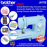 ✨READY STOCK✨BROTHER JK17B  SEWING MACHINE /MESIN JAHIT FORTABLE/FREE EXTENSION TABLE )