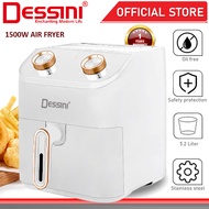 DESSINI ITALY 5.2L Electric Air Fryer Convection Oven Toaster Timer Oil Free Roaster Breakfast Machi