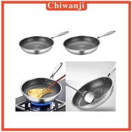 [Chiwanji] Stainless Steel Nonstick Wok Pan with , Stir Fry Honeycomb Wok, Cooking Wok for
