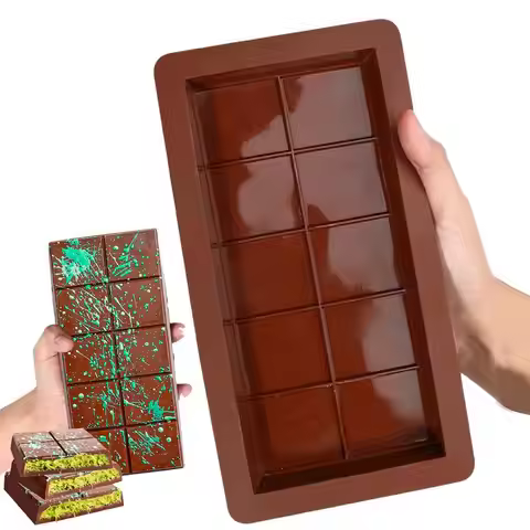 Chocolate Bar Molds Silicone Bars Break Apart Wax Melt Mould Easy Release Rectangle For Protein And 