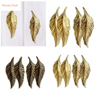 PUNTA Long Leaf Shape European With Screw Zinc alloy Cupboard Wardrobe Door Knobs Furniture Hardware Drawer Handles Pull handles