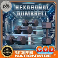 PVC Dumbbell set 2kg/4kg/6kg/ pair 5kg/10kg piece Hexagonal Dumbbell Non-slip Gym Home work-out