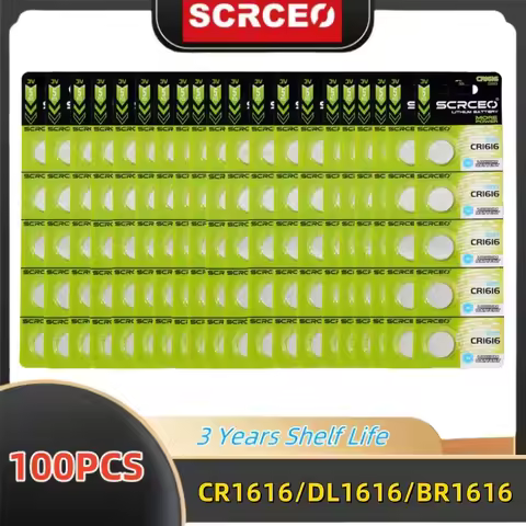 100PCS 3V CR1616 Lithium Button Battery DL1616 BR1616 ECR1616 5021LC L11 L28 LM1616 Coin Cell for Wa