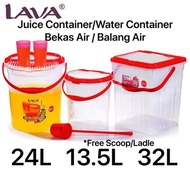 LAVA Juice Container With Scoop / Balang Air / Water Dispenser / Water Container / Bekas Air 13.5L/2