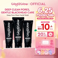 【Ready Stock】Glad2Glow Volcanic Soil Deep Pore Cleanser BHA Gentle Exfoliation Oil Control Face Wash