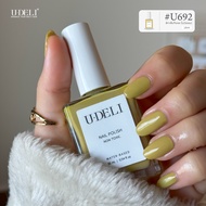 สีทาเล็บกึ่งเจล ไม่อบ U-DELI Vegan Nail Polish สีทาเล็บ ยาทาเล็บ โทนพาสเทล Pastel U689-692 16ml Pigm