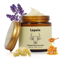 Lopei Organic Grass-Fed Beef Fat Skin Care Cream, Contains Original Honey and Beeswax-Skin Care Mois
