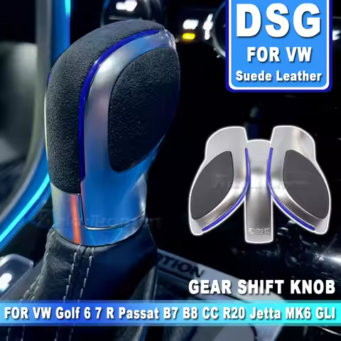 DSG Emblem Car Gear Shift Knob For VW Golf 6 Golf 7 R GTI Passat B7 B8 CC R20 Jetta MK6 GLI Red/Blue