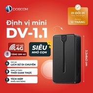 Thiết Bị Định Vị GPS Không Dây Mini DV-1.1 Doscom Pin 3 Ngày - App Tiếng Việt - Chip Công Nghệ Mới Đ