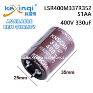 (1pcs)400V 330uF D25xL35mm 0.99x1.38in LSR400M337R352S1AA KSR Snap-in Aluminum Capacitor