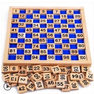 Montessori Mathematics Teaching Aids 1-100 Number Continuous Board 0.3 Sequence Board Wooden Million