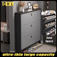 XHL【SG Local Seller】17/24cm Ultra-Thin Shoe Cabinet Outdoor Shoe Cabinet Door Shoe Rack Thin Shoe Cabinet Large-Capacity Shoe Rack Space Saving Cabinet Entry Shoe Cabinet With Tipping Bucket Thin shoe cabinet Home Shoe Rack