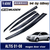 Toyota altis 2004 mugen door visor air press sun visor protection accessories 2004 2005 2006 2007 20