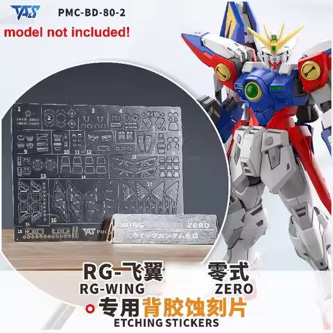 TAS Etching Stickers Pre-glued Photo-etched Parts PMC-BD-80-2 for RG Wing Zero XXXG-OOWO High-accura