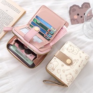 Wallet Women Style 2024 New Style Cute Cartoon Japanese Student Folding Zipper Coin Purse Card Holde