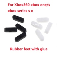 4pcs/set Black white Rubber Feet with glue for XBOX360 xbox one/S xbox series s x housing case rubber cover