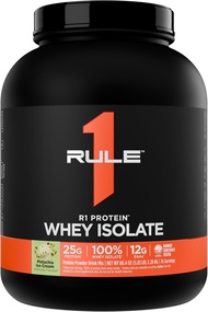 Rule 1 R1 Whey Protein Isolate Chocolate Fudge - 5  lbs Powder - 25g Whey Isolate & Hydrolysate + 6g
