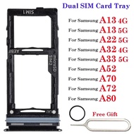 Dual SIM Card Holder Tray SD Micro Nano SIM Card Adapter Socket Chip Slot For Samsung Galaxy A13 A22