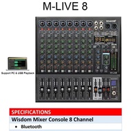 Diskon 20% Mixer Audio Wisdom Live8 Live 8 8Ch Soundcard Bluetooth