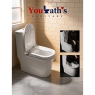 2 IN 1 Jamban One Piece Ceramic Water Closet (Toilet Bowl) High Quality Premium WC 250mm Jamban S Tr