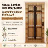 Natural Bamboo Tube Door Curtain Langsir Pintu Buluh Handmade Room Divider Ready to Hang 0.8m–1.2m x
