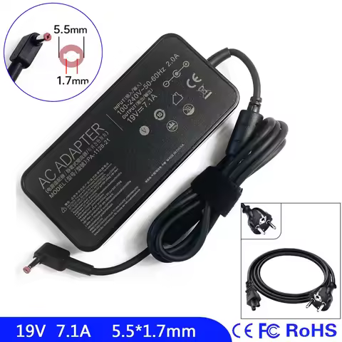 19V 7.1A 135W Laptop Ac Adapter Charger For Acer Z4820G Z3-715 Nitro 7 AN515-54 AN715-51 A715-72G, A