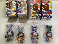 Bearbrick 100% Bape 28th Anniversary #1， 2，3，4 隱藏版