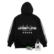 Reflective Underline Hoodie V2 Unisex Men Women Fleece Thick Grammage 240 HF240B
