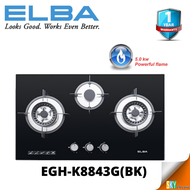 ✮ELBA GLASS HOB EGH-K8843G(BK) GAS STOVE, Elba 3 burner BUILT IN HOB❤