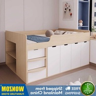 【High Quality】 ⚡Solid Wood Bed Frame Storage Bed Frame Multifunctional Bed Frame Single Bed Frame Qu