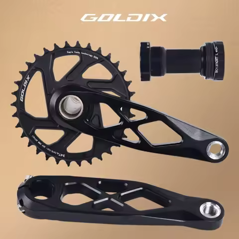 GOLDIX Bicycle Cassettes BSA 24mm Crankset 165 170 175mm R-SPEC Trail Hollow Bike Crank Spindle DH A