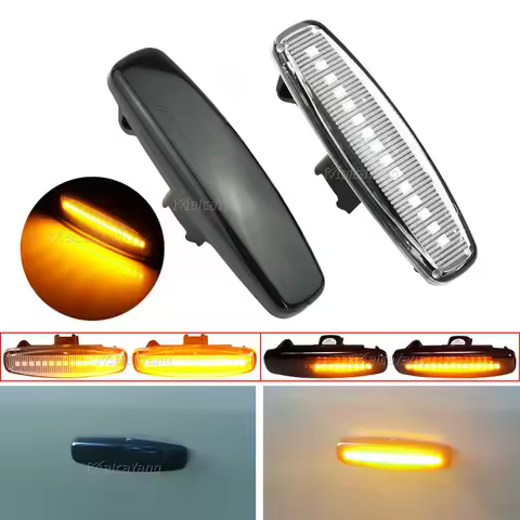LED Dynamic Side Marker Turn Signal Lights For Nissan Fuga GY50 Murano Z51 Pathfinder R52 Skyline V3