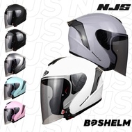 BOSHELM Helm NJS Kairoz V2 SOLID Helm Half Face SNI