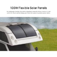 Solar Panel Surya Model Melengkung Anti Air Flexible 100W IP68 Untuk Menghasilkan Energi Listrik Dar