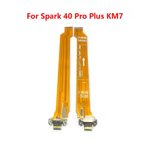 For Tecno Spark 40 Pro Plus KM7 USB Charging Board Dock Port Microphone Module Flex Cable