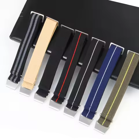 For Tudor Black Bay Small Red Flowers Small Black Bronze Series Elastic Breathable Canvas Nylon Para