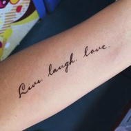 LAZY DUO英文字刺青紋身貼 夏天小清新快樂自由愛Live Laugh Love