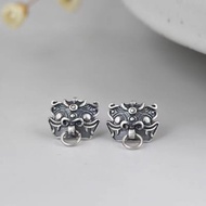 Gd New Chinese Retro Lion Men's Earrings Unique Temperament Distressed 520 Gifts for Boyfriend Uniqu