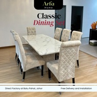 NEW items ST09 Jass Furniture Chesterfield dining set marble table 6 seater 8 seater classic dining 