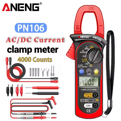 ANENG PN106 Clamp Meter Digital Multimeter AC/DC Current Voltage Tester 600A High Precision 4000 Cou