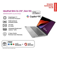 Lenovo Ideapad Slim 3X 83N3002SMJ (Snapdragon® X X1|16GB | 1TB SSD | 15.3" WUXGA IPS |W11H|Home24|2Y