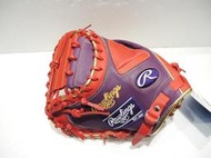 日本進口 Rawlings HYPER TECH COLOR 即戰力 棒球 反手 捕手手套 (GR3HTC2AF)紫色