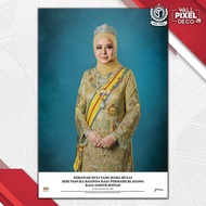 Frame Gambar Agong / Permaisuri Perdana Menteri Dan Sultan Negeri Di Malaysia Saiz A2 Bingkai Kayu B