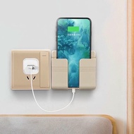 Wall-mounted REMOTE Phone Shelf with Convenient Charging Cord Slot