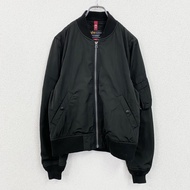 ALPHA INDUSTRIES MA-1 黑色寬鬆上衣/擺TOP，M 碼，古著