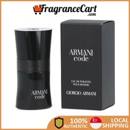 Giorgio Armani Code EDT for Men (30ml) [Brand New 100% Authentic Perfume FragranceCart] Eau de Toilette Man Black Amber Spicy