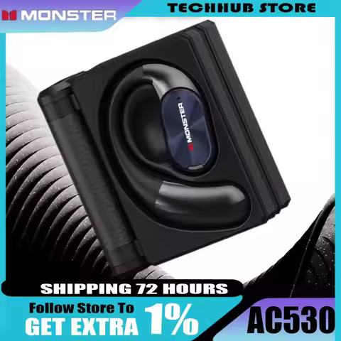 MONSTER AC530 Wireless Bluetooth Earphones Bone Conduction Ear Hanging Non In Ear Double Folding Spo
