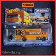 Hotwheels Mazda RX3 Mad Mike Teams Transport Sakura Sprinter Hotwheels Mad Mike Mazda RX3 Premium Ca